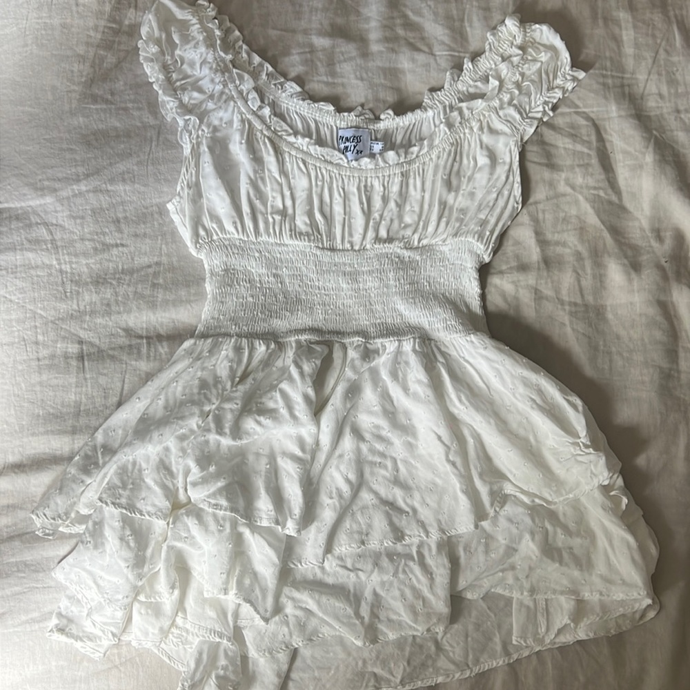 White Princess Polly flowy romper